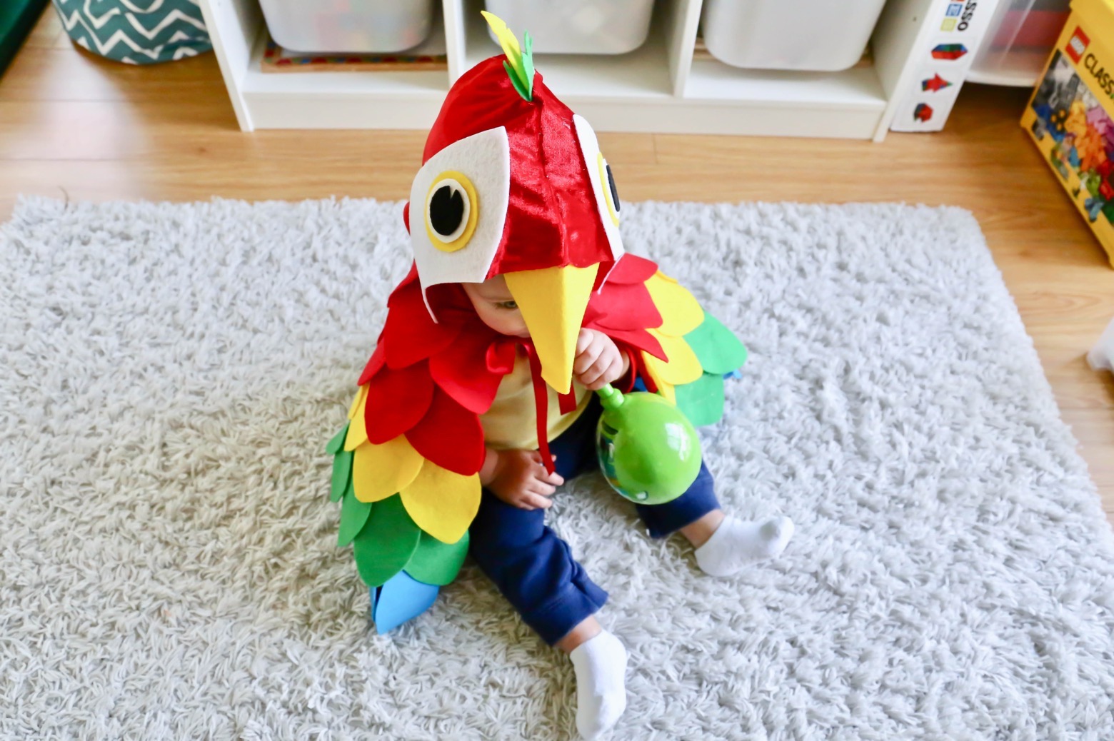 Colorful parrot costume