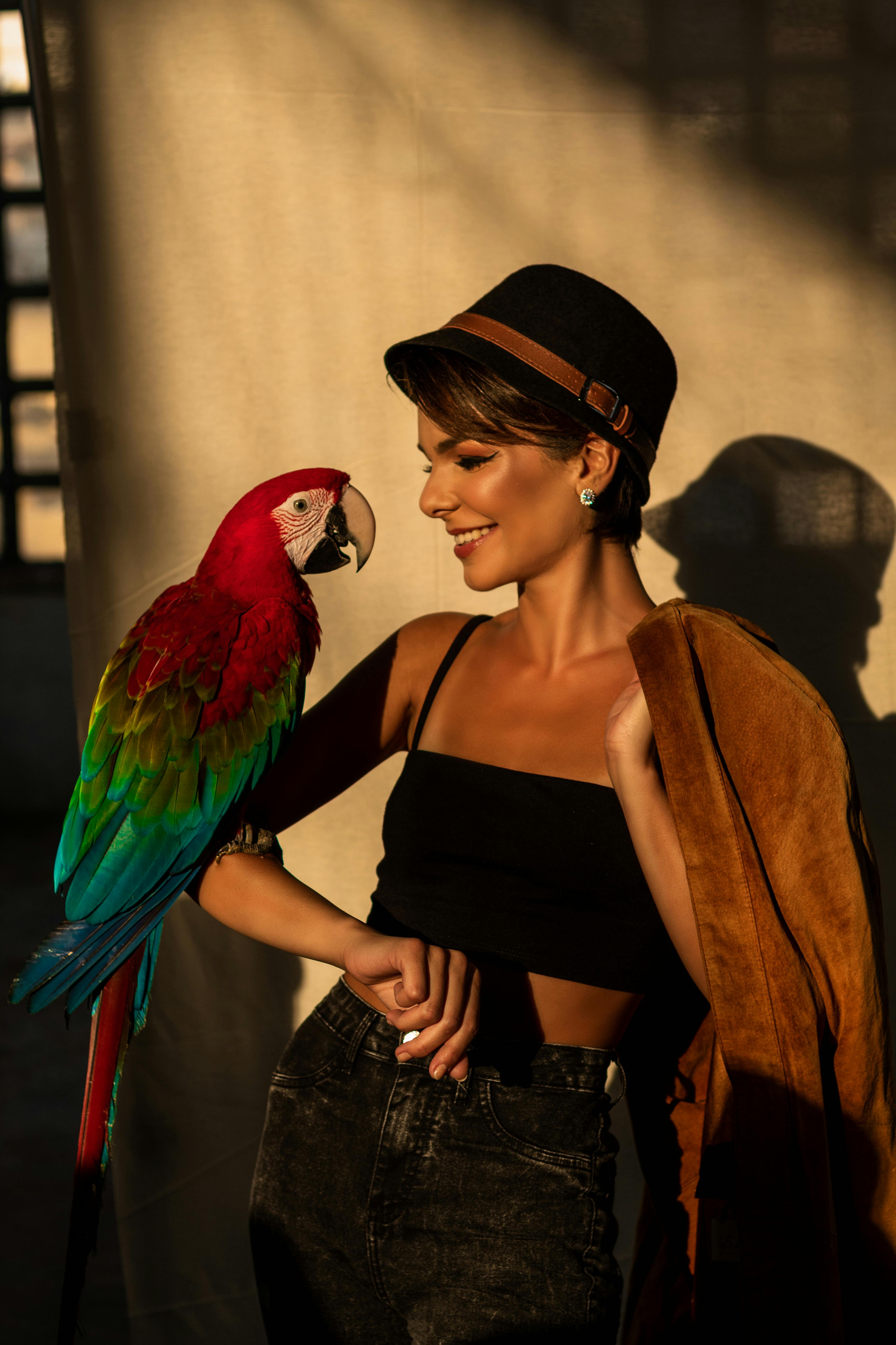 Happy and healthy parrot